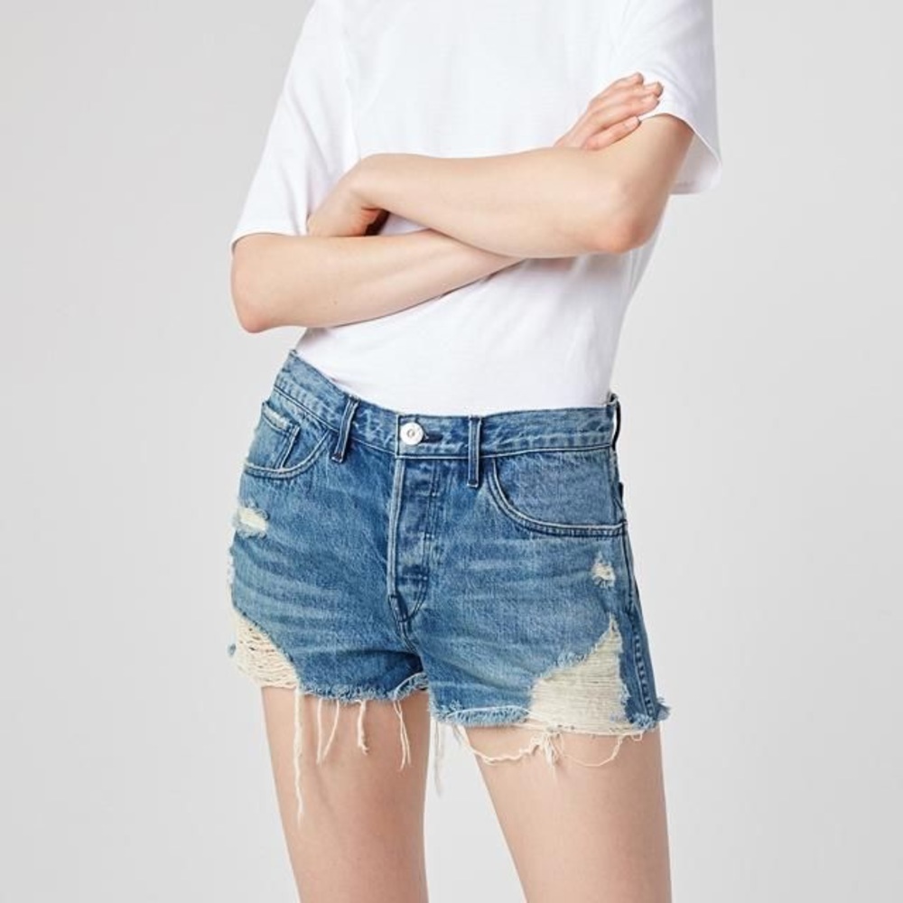 3x1 Mason Cutoff High Rise Shorts